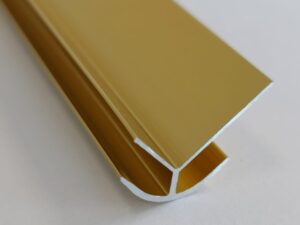 Aluminium External Corner Profile - Gold 16 mm